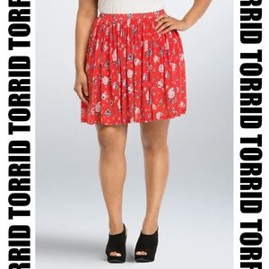Torrid - Floral Mesh Skater Skirt NWT